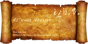 Árvai Vivien névjegykártya