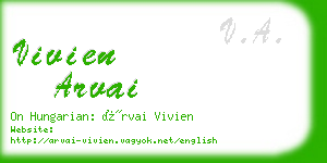 vivien arvai business card